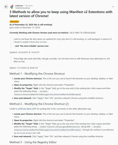 Wilczak - Komuś jeszcze działa uBlock w Chrome? Mnie dziś w pracy wywaliło. Nie wiem ...