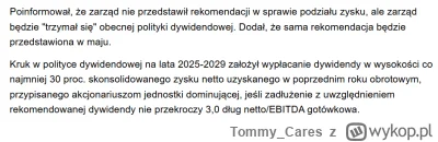 Tommy_Cares - KRU.WA bez reko dywidendy po konferencji.
Jezeli wzrost dywidendy bedzi...