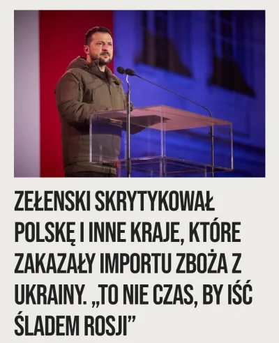 S.....a - Rozumiecie? Polska idzie śladem ruskich bo chce obronić swoje rolnictwo. XD...