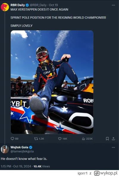 igorr1 - Wojtek Gola specjalista od robotyki, amerykanista, ekspert f1. co jeszcze?
#...