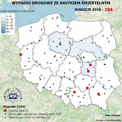 Salido - Minął 18. (z 73) dzień wakacji. 

W ciągu ostatniej doby miało miejsce 6 wyp...