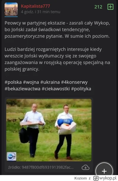 Koziom - No właśnie Joński, wytłumacz się ze swojej rosyjskiej operacji specjalnej na...