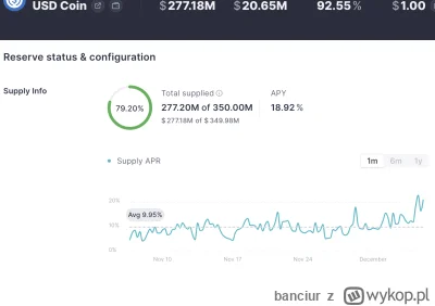 banciur - @KenMarinaris: Tymczasem w tym momencie chwilowe APY na USDC w AAVE 18.8% a...