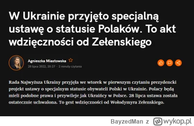 BayzedMan - Ukrainski szowinizm narodowy przyjal w 2022 specjalny status dla ludzi na...