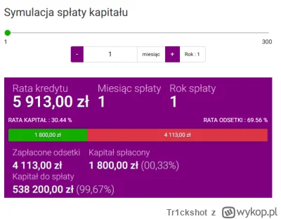 Tr1ckshot - Dobrze liczę że jak będę wymiał 90% kredytu uruchomionego z 600k, to będę...