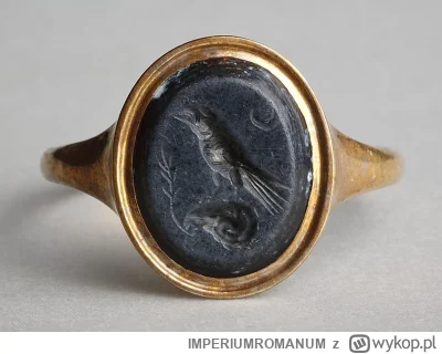 IMPERIUMROMANUM - Kruk na rzymskim pierścieniu

Rzymski sygnet ze złota, z wizerunkie...