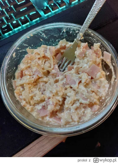 prolol - #gotowaniezwykopem jajecznica z makaronem, to taka polska carbonara. 
jako ż...