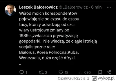 CipakKrulRzycia - #balcerowicz #gospodarka #polityka #polska  #twitter   Wstawił i po...