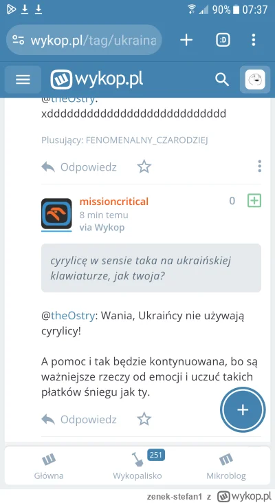zenek-stefan1 - Wykopowi eksperci twierdzą że Ukraińcy nie używają cyrylicy. Matko bo...