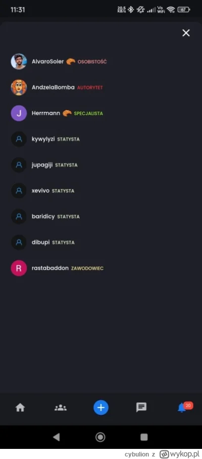 cybulion - @Belzdron na voxa?
Dwa z brzegu. Statysci to konta nie starsze niz 1 dzien...