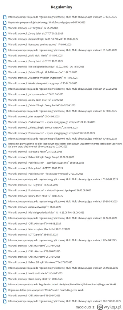 mccloud - Tak, przeczytałem to wszystko... :)
3 kolejne w odpowiedziach

#lotto