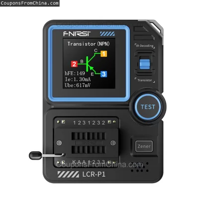 n____S - ❗ FNIRSI LCR-P1 Transistor Tester
〽️ Cena: 26.49 USD (dotąd najniższa w hist...