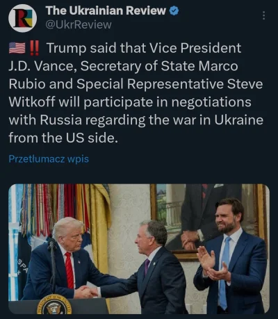 washington - #wojna #rosja #ukraina #polityka
Wraca Witkoff, pozostaje liczyć na małe...