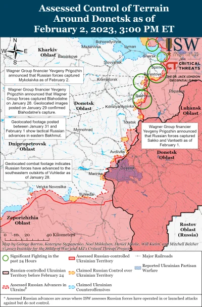 Kagernak - Obwód Doniecki 

2 lutego siły rosyjskie kontynuowały ataki naziemne w oko...