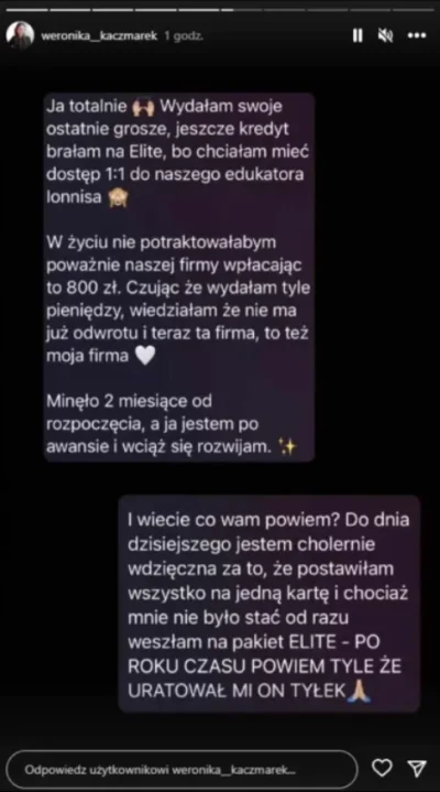 BarkaMleczna - Julka niechcący pokazuje jeden z mechanizmów prania mózgu w MLM: wymus...