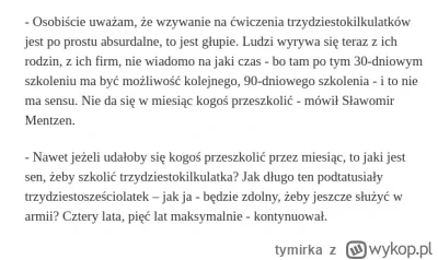 tymirka - Mentzen akurat uważa, że powoływanie 30-latków jest bez sensu