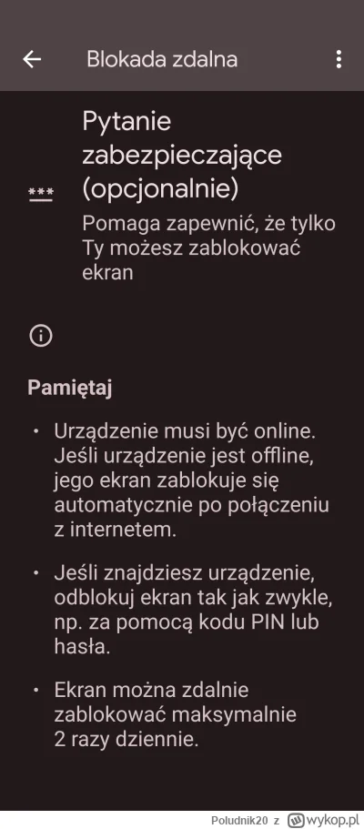 Poludnik20 - @Poludnik20: w ustawieniach telefonu trzeba to włączyć. W pytaniu zabezp...