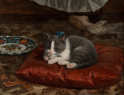 arkan997 - "Kotek na poduszce" Adolf von Becker (1831-1909)
#obrazy #koty