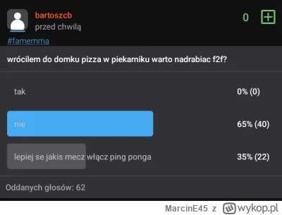 MarcinE45 - Jestem dumny ze nawet jeden sie nie wylamal XDDD 
#famemma