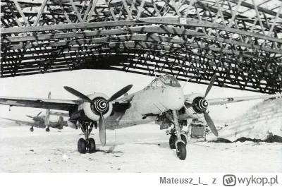 MateuszL - Nocny myśliwiec Heinkel He-219A i Junkers Ju-87 Stuka w tle, lotnisko Müns...