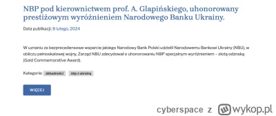 cyberspace - @Aryo: Odpowiedz jest prosta - od NBP który kredytuje Ukraine nie pozwal...
