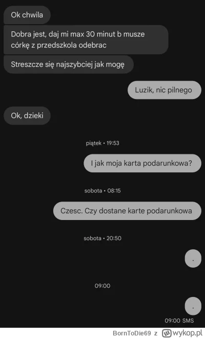 BornToDie69 - @BornToDie69: Po chęci przejścia na wiadomości sms, byłem prawie pewny ...