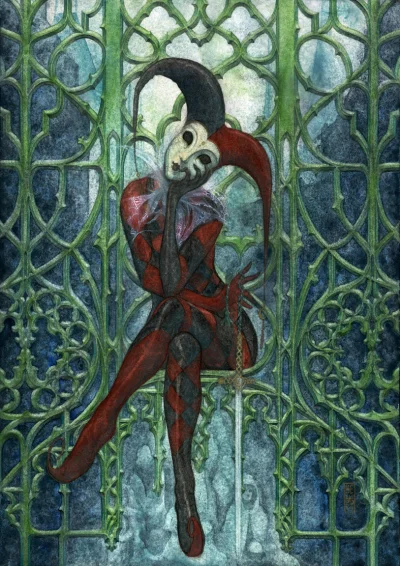 GARN - #sztuka #art #fanart autor: Brian Woodward, Laughing Mad 2 - Dark Fantasy Goth...