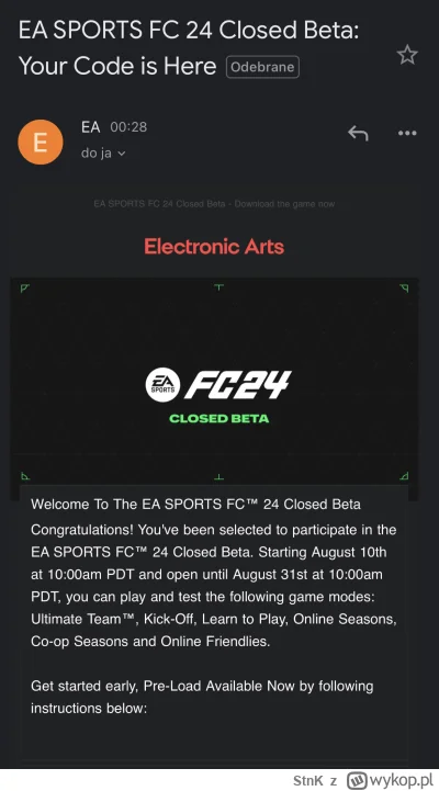 StnK - EA rozesłało zaproszenia do wersji beta EA FC 24 
#fut