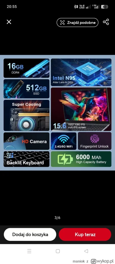 maniok - Mam możliwość kupienia za 700zł laptoka z Intel N95 i 16GB ramu. Wystarczy t...