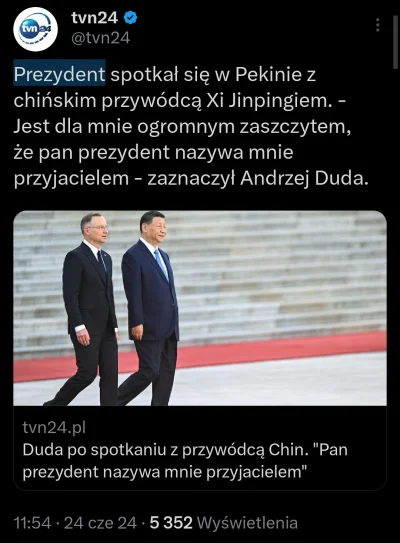 Zamroczony - Teraz pozostaje tylko braterski uścisk z Putinem.

#duda #cenzoduda #pol...