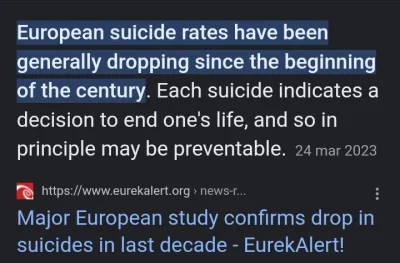 drobnenataryfe - @Zwyro 
 Statystyka samobójstw też rośnie 

brednie