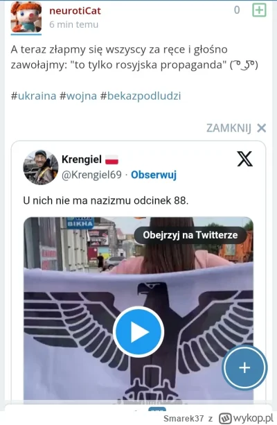 Smarek37 - #ukraina #ruskapropaganda
Odnośnie tego dzisiejszego wpisu. Przychodzę sob...