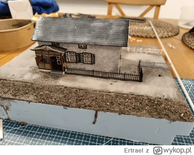 Ertrael - Niedziela wieczur i człowiek makietę składa. Teren nałożony teraz patrzę ja...