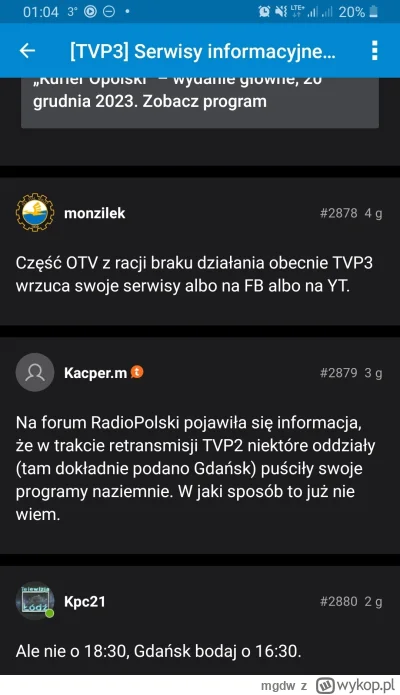 mgdw - Tak sobie czytam fora dyskusyjne Media2 i Radio Polska i widzę, że niektóre oś...