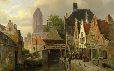 MarekTempe - View of Oudewater - Willem Koekkoek 1867 r._

#sztuka #malarstwo #obrazy