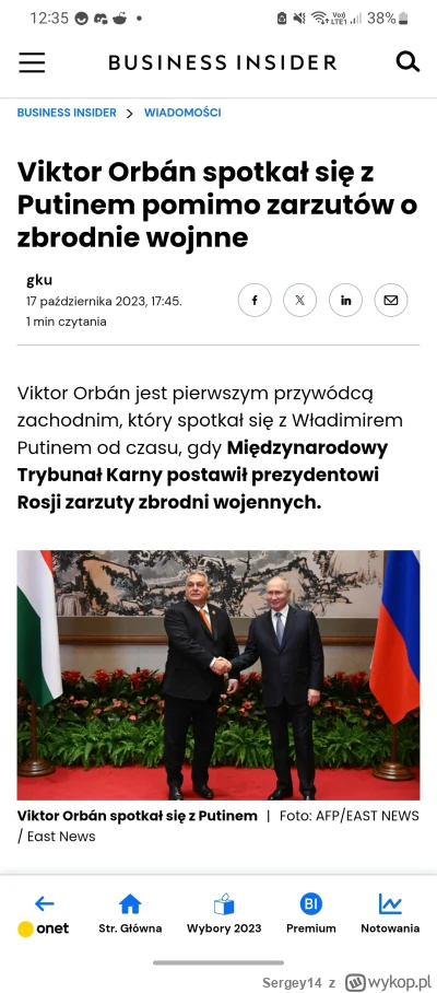 Sergey14 - Tusk do Orbana jako premier: Mamy wspólne wartości. Współpraca z Rosją nie...