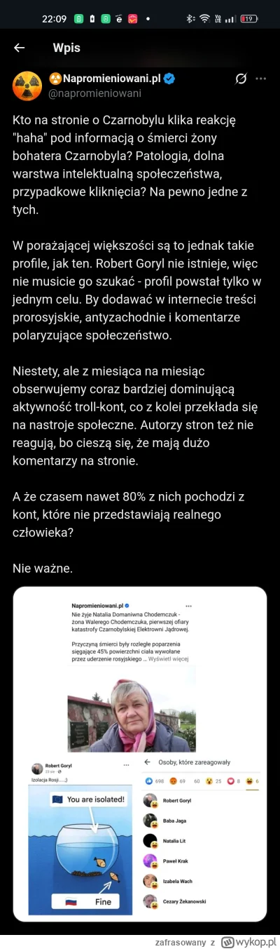 zafrasowany - Polecam przeczytać post od Napromieniowani.pl, szczególnie konkluzje, k...