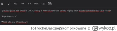 ToTrocheBardziejSkomplikowane - @Xianxi: panie jeśli chodzi o URL w notacji z  MarkDo...