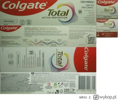 wkto - #listaproduktow
#pastadozebow Colgate Total Active Prevention Original #colgat...