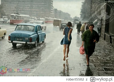 robert5502 - Puławska, 1965 rok też padało 
#warszawa #fotografia