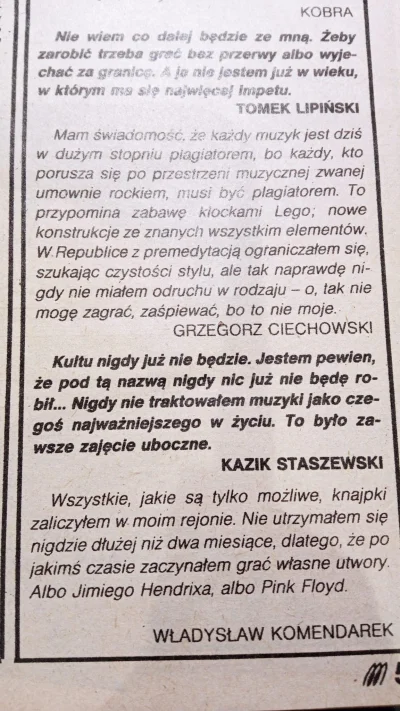nightrain - kazelot w 1989 
"Kultu już nie będzie"
„Magazyn Muzyczny MM” styczeń 1989...