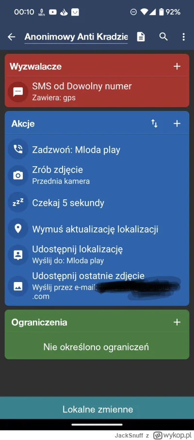 JackSnuff - @abiszaj zadziwię Cie ale dziala na włączonym telefonie. Tylko wszystko o...