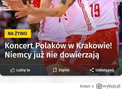 Bnkpl - #siatkowka
Dzisiaj rozmawiałem z 10 Niemcami odnosnie tego meczu. Każdy powie...