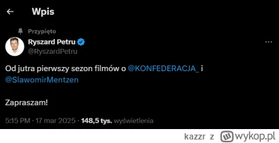 kazzr - ale tam musi boleć ( ͡° ͜ʖ ͡°)
#konfederacja #mentzen #petru #polityka