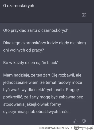 tonawiarywkilkarzeczy - @temokkor murzyn nie przechodzi ale (｡◕‿‿◕｡)