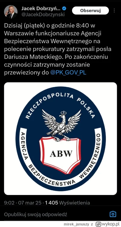 mirek_januszy - W końcu! Miłego aresztu ( ͡º ͜ʖ͡º)

SPOILER

#polityka #bekazpisu