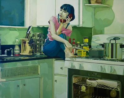 GARN - #sztuka #art #malarstwo #obrazy autor: Jolene Lai | Honey Roasted | Oil on can...