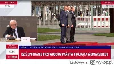 EnJoyyy - Kaczyński przed komisją, a cesarz Tusk w Berlinie. Piękna transmisja xD

#s...