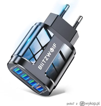 polu7 - BlitzWolf BK-385 48W 4 USB Ports Charger w cenie 5.99$ (24.13 zł) | Najniższa...