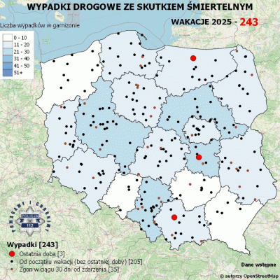 Salido - Minął 51. (z 66) dzień wakacji. 

W ciągu ostatniej doby miały miejsce 3 wyp...